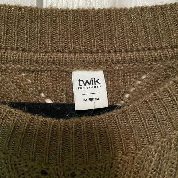 twik army green knit sweater - Picture 2 of 3